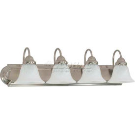 Nuvo 60/322 Ballerina-4 Light Vanity & Wall Alabaster Brushed Nickel 30""W X 7.625""H
