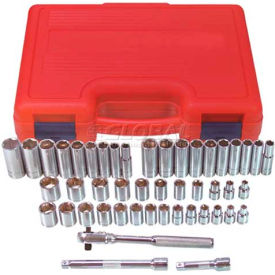 Chrome Socket Set 3/8"" Drive 6 Point 47 Piece