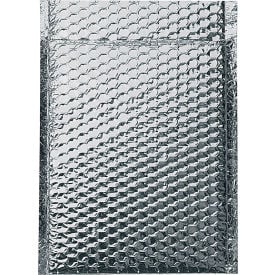 Global Industrial Cool Shield Thermal Bubble Mailers 10-1/2""L x 10""W Silver 100/Pack