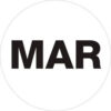 Tape Logic® 2"" Dia. Round Paper Labels with ""Mar"" Print White Roll of 500