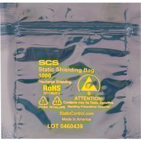Global Industrial™ Reclosable Static Shielding Bags 10""W x 10""L 2.8 Mil Transparent 100PK