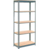 Global Industrial 5 Shelf Heavy Duty Boltless Shelving Starter 48""Wx12""Dx72""H Wood Deck USA
