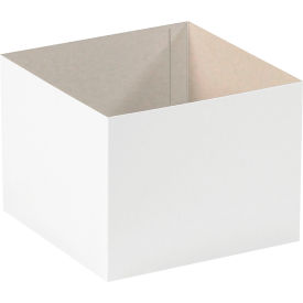 Global Industrial Deluxe Gift Box Bottoms 8""L x 8""W x 6""H White 50/Pack