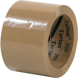 Tartan™ 369 Carton Sealing Tape 3"" x 110 Yds. 1.6 Mil Tan
