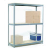 Global Industrial 3 Shelf Extra Heavy Duty Boltless Shelving Starter 72""Wx15""Dx60""H Wood Deck USA