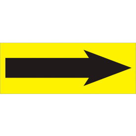 Tape Logic® Paper Labels with ""Arrow"" Print 4""L x 1-1/2""W Fluorescent Yellow Roll of 500