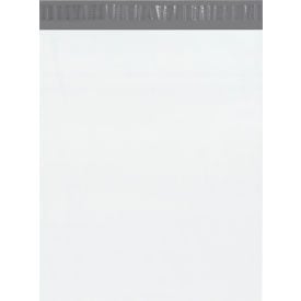 Global Industrial™ Poly Mailers with Tear Strip 14""W x 17""L 2.5 Mil White 500/Pack