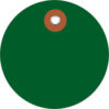 Global Industrial Plastic Circle Tag 3"" Dia. Green 100/Pack