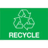 Tape Logic® Rectangular Paper Labels with ""Recycle"" Print 3""L x 2""W Green Roll of 500