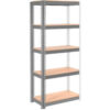 Global Industrial 5 Shelf Heavy Duty Boltless Shelving Add On 36""Wx24""Dx84""H Wood Deck USA