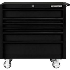 Extreme Tools DX Roller Cabinet 6 Drawers 41""W x 25""D x 41-13/16""H Matte Black w/Blk Drawer Pulls