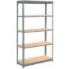 Global Industrial 5 Shelf Heavy Duty Boltless Shelving Starter 48""Wx18""Dx96""H Wood Deck USA
