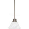 Satco 60-365 Empire - 1 Light - 7"" - Mini Pendant - w/ Hang Straight Canopy  Brushed Nickel