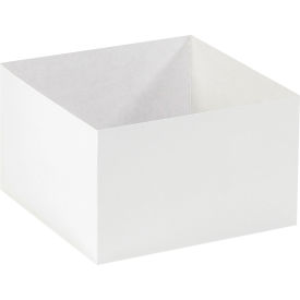 Global Industrial Deluxe Gift Box Bottoms 10""L x 10""W x 6""H White 50/Pack
