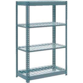 Global Industrial 4 Shelf Heavy Duty Boltless Shelving Starter 36""Wx18""Dx72""H Wire Deck USA
