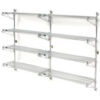 Nexel® Poly-Green® Adjustable Wall Mount Wire Shelving 4 Shelf Add On 54""Wx18""Dx63""H