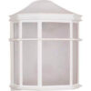 Nuvo 60/537 1 Light-Die Cast Linen Acrylic Lens White Acrylic 7.75""W X 9.75""H