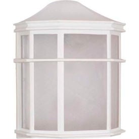 Nuvo 60/537 1 Light-Die Cast Linen Acrylic Lens White Acrylic 7.75""W X 9.75""H