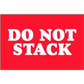 Tape Logic® Labels with ""Do Not Stack"" Print 3""L x 2""W Red/White Roll of 500