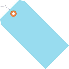 Global Industrial Shipping Tag Pre-Wired #2 3-1/4""L x 1-5/8""W Light Blue 1000/Pack