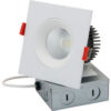 Sunlite® LED Square Single Head Gimbal Regressed Downlight Fixture 12W 825 Lumens White