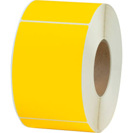 Global Industrial™ Colored Thermal Transfer Labels 4""W x 6""L 3"" Core Yellow 4/Pack