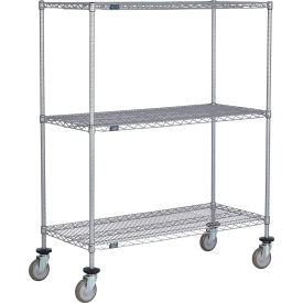 Nexel® 3 Shelf Truck Nexelate® 48""W x 30""D x 60""H Polyurethane Swivel Casters