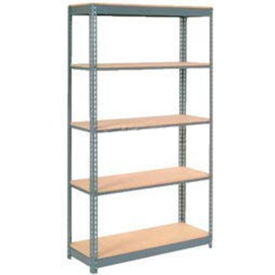 Global Industrial 5 Shelf Heavy Duty Boltless Shelving Starter 48""Wx24""Dx96""H Wood Deck USA