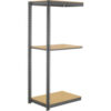 Global Industrial 3 Shelf Standard Duty Boltless Shelving Add On 36""W x 24""D x 84""H Wood Deck