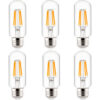 Sunlite® LED T12 Filament Light Bulb E26 Base 3W 350 Lumens 2700K Warm White Pack of 6
