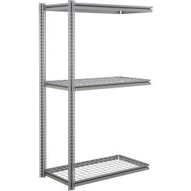 Global Industrial 3 Shelf Extra Heavy Duty Boltless Shelving Z Beam Add On 48Wx48Dx96H Wire Deck