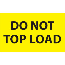 Tape Logic® Labels with ""Do Not Top Load"" Print 5""L x 3""W Fluorescent Yellow Roll of 500