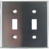 Sunlite® Toggle Switch Plate 2-Gang Silver Pack of 12