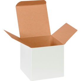 Global Industrial Reverse Tuck Folding Cartons 4""L x 4""W x 4""H White 250/Pack
