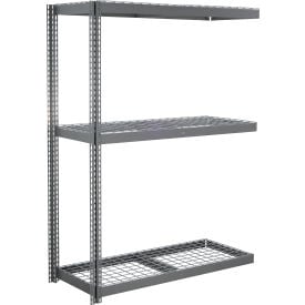 Global Industrial 3 Shelf Extra Heavy Duty Boltless Shelving Add On 72""W x 36""D x 96""H Wire Deck