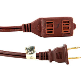 Sunlite® Household Extension Cord 16/3 Gauge 13A 125V 9'L Brown