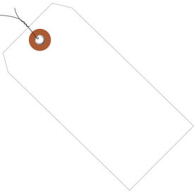 Global Industrial™ Plastic Shipping Tag Pre Wired#8 6-1/4""L x 3-1/8""W White 100/Pack