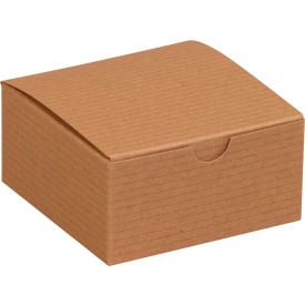 Global Industrial Gift Boxes 4""L x 4""W x 2""H Kraft 100/Pack
