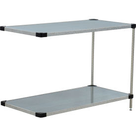 Nexel® 2 Shelf Galvanized Steel Solid Shelving Unit Add On 36""W x 24""D x 34""H