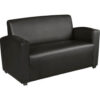 Regency Supernova Lounge Cushioned Vinyl Loveseat 56""W x 29""D x 33""H Black