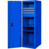 Extreme Tools RX Side Locker 3 Drawers & 4 Shelves 19""W x 25""D x 60-7/8""H Blue w/ Chrome Handles
