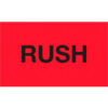 Tape Logic® Labels with ""Rush"" Print 5""L x 3""W Fluorescent Red Roll of 500