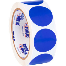 Tape Logic® 1-1/2"" Dia. Round Inventory Circle Labels Dark Blue Roll of 500