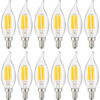Sunlite® LED CA11 Chandelier Light Bulb E12 Base 5W 600 Lumens 40K Cool White Pack of 12