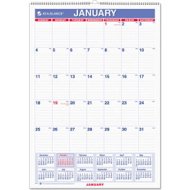 AT-A-GLANCE® Monthly Wall Calendar with Ruled Daily Blocks 12 x 17 Jan to Dec 2025