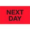 Tape Logic® Labels with ""Next Day"" Print 5""L x 3""W Fluorescent Red Roll of 500