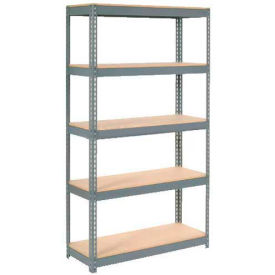 Global Industrial 5 Shelf Heavy Duty Boltless Shelving Starter 48""Wx18""Dx72""H Wood Deck USA