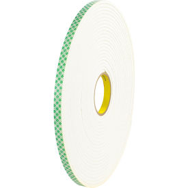 3M™ 4004 Double Sided Foam Tape 1/2"" x 18 Yds. 250 Mil Natural