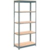 Global Industrial 5 Shelf Heavy Duty Boltless Shelving Starter 36""Wx18""Dx96""H Wood Deck USA