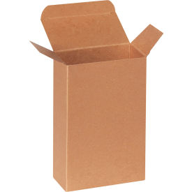 Global Industrial Reverse Tuck Folding Cartons 4-5/8""L x 2-3/8""W x 7-5/16""H Kraft 250/Pack